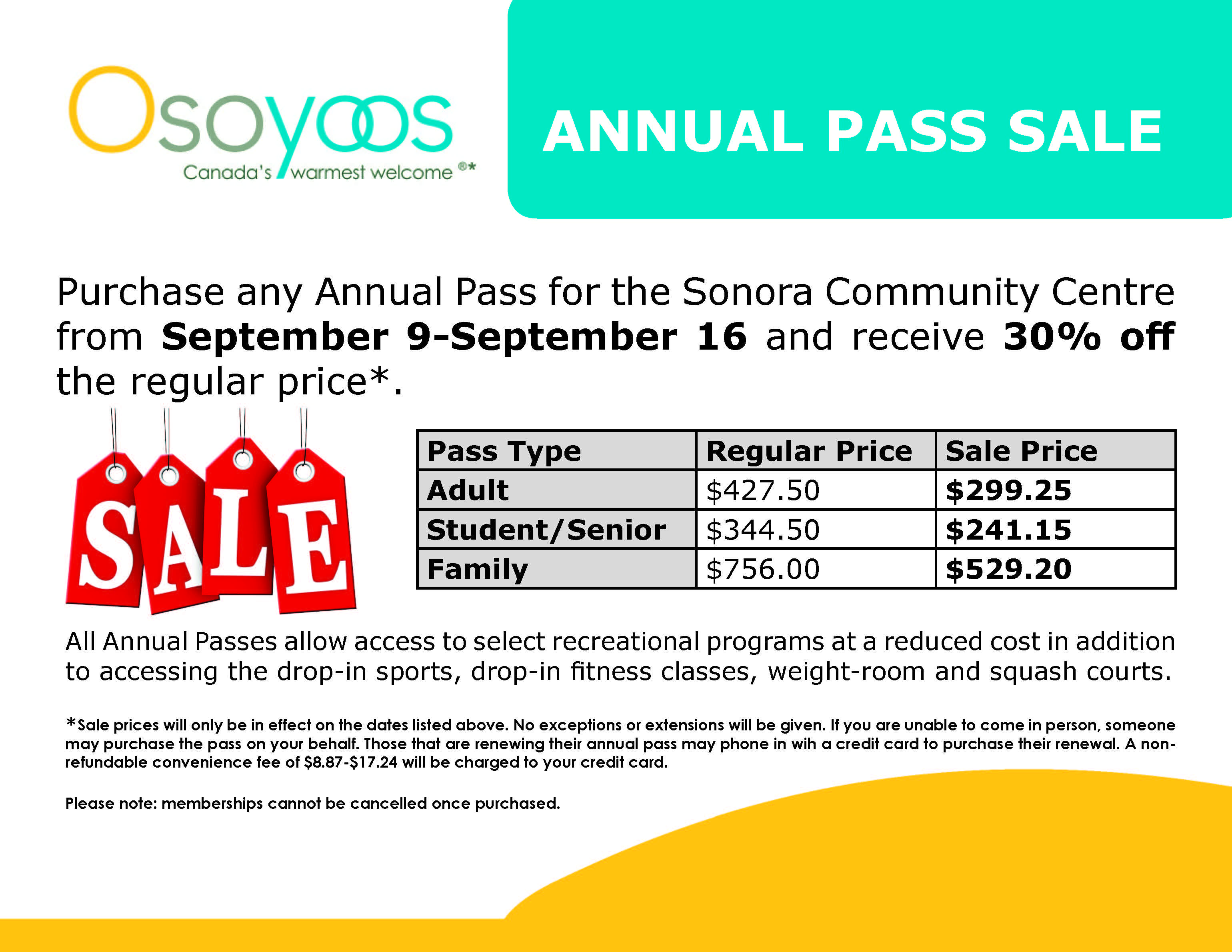 Annual Pass Sale