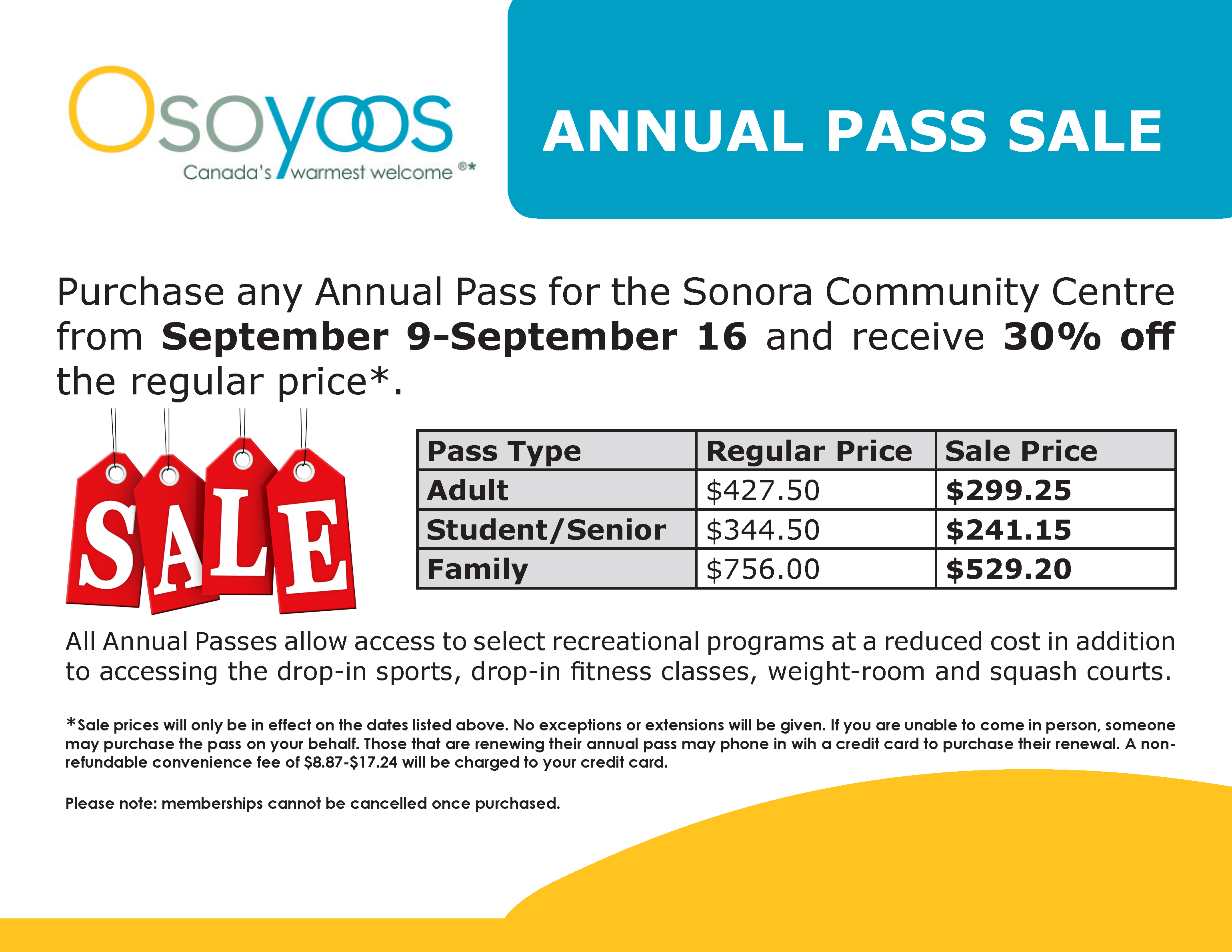 Annual Pass Sale